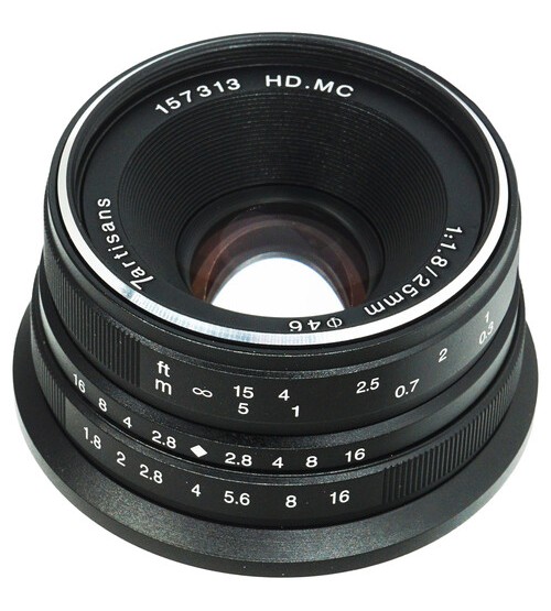 7artisans 25mm f1.8 For Micro Four Thirds